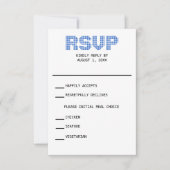 Pixel RSVP Wedding RSVP Kaart (Voorkant)