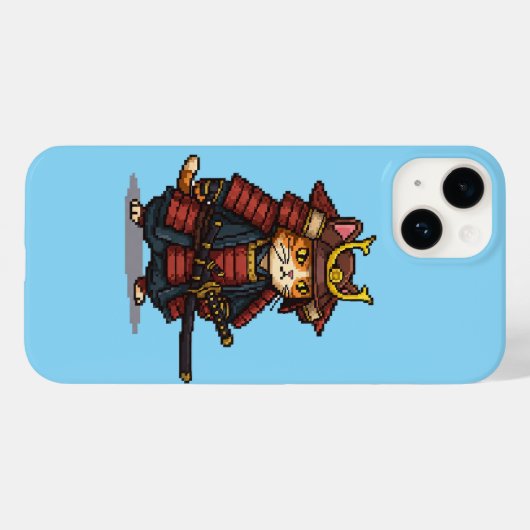 Pixel Samurai Cat Case-Mate iPhone Case (Achterkant (horizontaal))