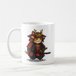 Pixel Samurai Cat Koffiemok