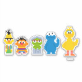 Pixel Sesame Street Characters Sticker (Voorkant)