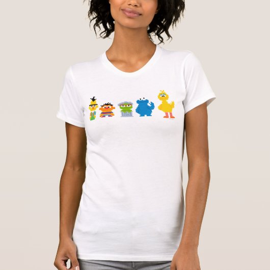 Pixel Sesame Street Characters T-shirt (Voorkant)
