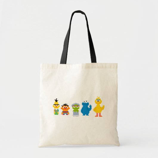 Pixel Sesame Street Characters Tote Bag (Voorkant)