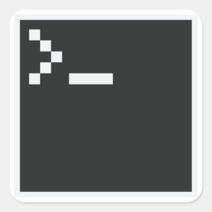 Pixel Shell Vierkante Sticker