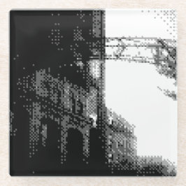 pixel short north glass onderzetter