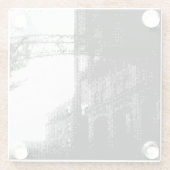 pixel short north glass onderzetter (Achterkant)