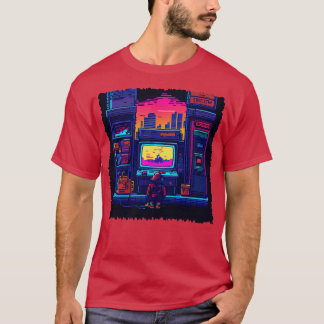 Pixel spel t-shirt