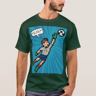 Pixel Sport – Retro Gamer Voetbal Goalie T-shirt