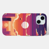 Pixel Sunset City Case-Mate iPhone Case (Achterkant (horizontaal))