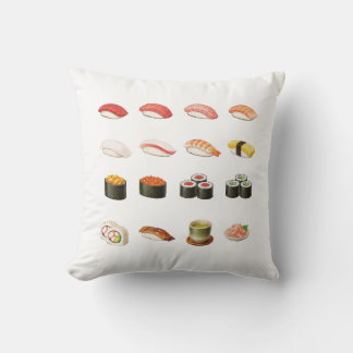 Pixel Sushi Cushion - Scan QR Code for Sushi game Kussen