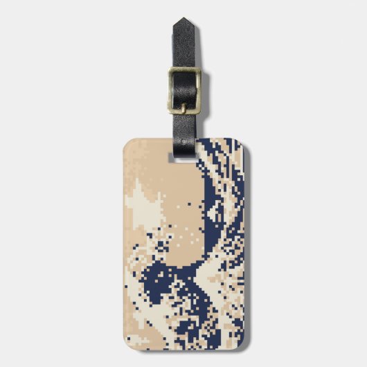 Pixel Tsunami 8 Bit Pixel Art Bagagelabel (Voorkant verticaal)
