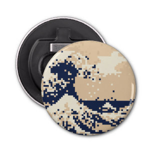Pixel Tsunami 8 Bit Pixel Art Button Flesopener