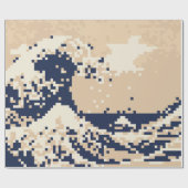 Pixel Tsunami 8 Bit Pixel Art Cadeaupapier (Vlak)