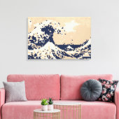 Pixel Tsunami 8 Bit Pixel Art Canvas Afdruk (Insitu (Woonkamer))