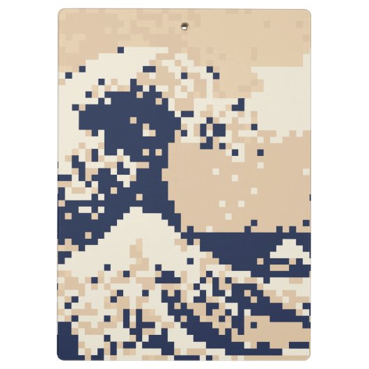 Pixel Tsunami 8 Bit Pixel Art Klembord (Achterkant)