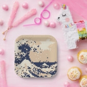 Pixel Tsunami 8 Bit Pixel Art Papieren Bordje (Feest)