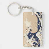 Pixel Tsunami 8 Bit Pixel Art Sleutelhanger (Voorkant)
