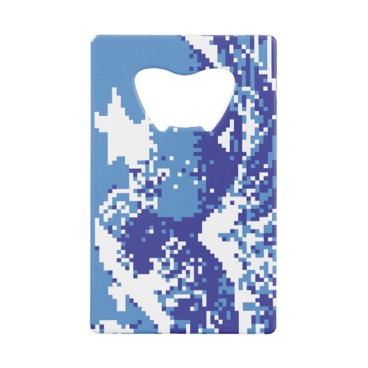 Pixel Tsunami bleu 8 bits Pixel Art (Devant)