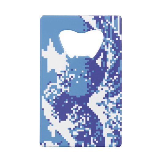 Pixel Tsunami bleu 8 bits Pixel Art (Dos)