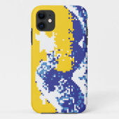 Pixel Tsunami Blue met 8 bits Pixel Art Case-Mate iPhone Case (Achterkant)