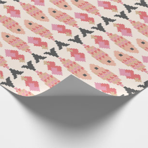 Pixel Vis en Hartjes Patroon Cadeaupapier