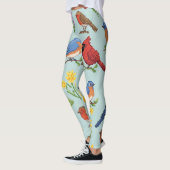 Pixel vogels en bloemen leggings (Links)