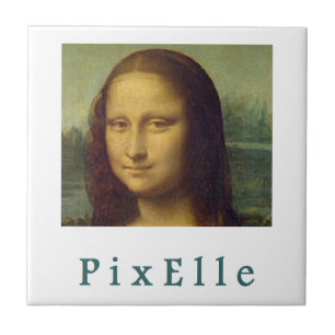 Pixel vrouw tegeltje