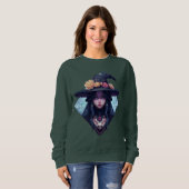 Pixel Witch with Floral hat Trui (Voorkant volledig)