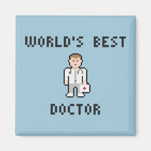 Pixel World's Best Doctor Magnet Magneet