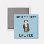 Pixel World's Best Lawyer Magnet (Recto/Verso)