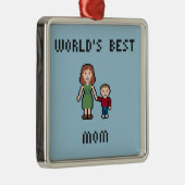 Pixel World's Best Mam Ornament (Rechts)