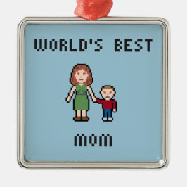 Pixel World's Best Mam Ornament
