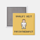 Pixel World's Best Physiotherapist Magnet (Recto/Verso)