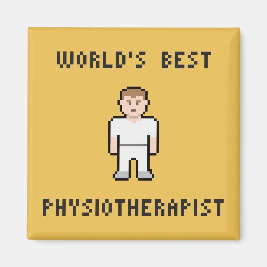 Pixel World's Best Physiotherapist Magnet (Devant)