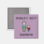 Pixel World's beste oma magneet (Voorkant / Achterkant)