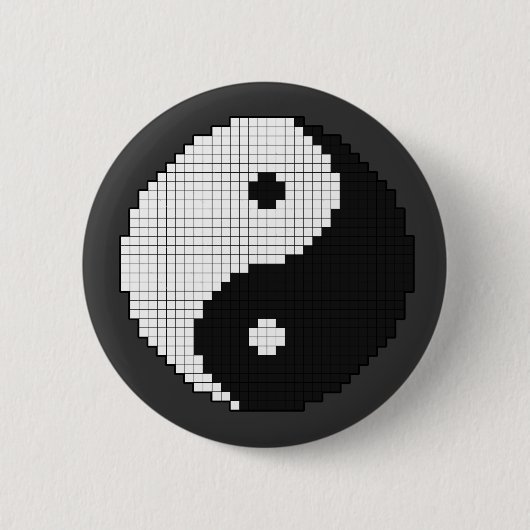Pixel Yinyang Button (Voorkant)