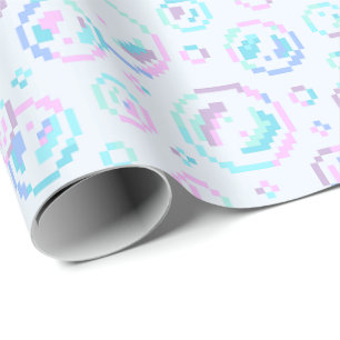 Pixel Zeepbellen Patroon Cadeaupapier
