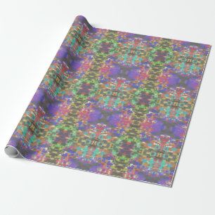 Pixelachtig patroon voorbij de kleuren van de rege cadeaupapier