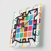 PIXELAT chained numbers by Masanser Vierkante Klok (Hoek)