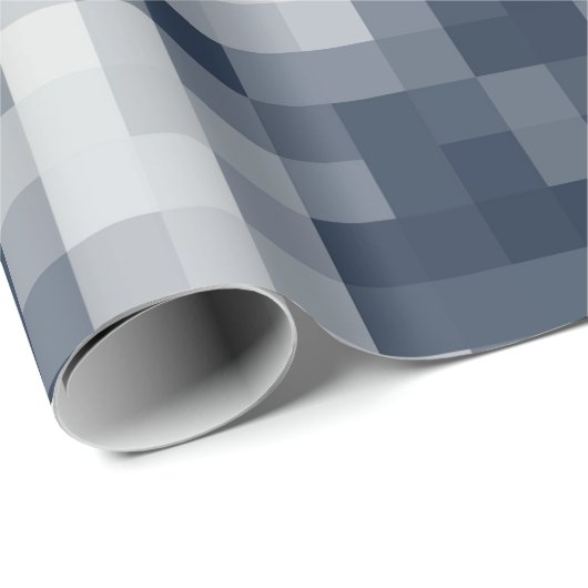 Pixelated Blauw en Wit Cloud Wrapping Papier (Rol Hoek)