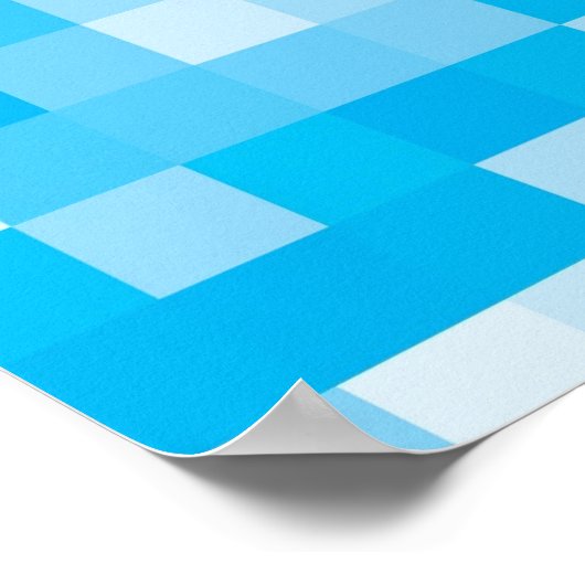 Pixelated Blue Poster (Hoek)