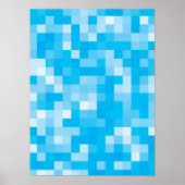 Pixelated Blue Poster (Voorkant)