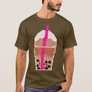 Pixelated Boba Milk Thee T-shirt