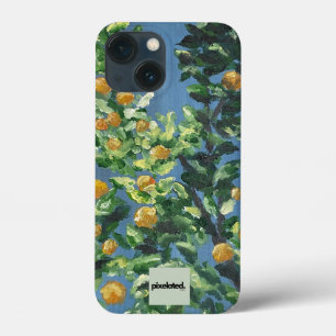 Pixelated Dino Citrus Tree Olieverfschilderij iPho iPhone 13 Mini Hoesje