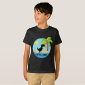 Pixelated dinosaurus vakantie tech enthousiast cod t-shirt (Voorkant volledig)