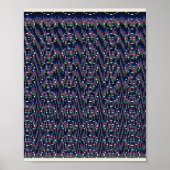  Pixelated Floral Pattern  Poster (Voorkant)