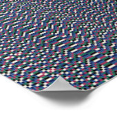 Pixelated Floral Pattern  Poster (Hoek)