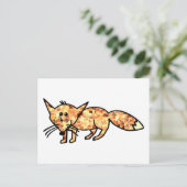 Pixelated Fox Briefkaart (Staand voorkant)