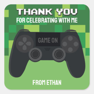 Pixelated Gamer Bedankt Sticker