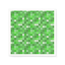 Pixelated Gamer Groen Gebouw Geplooid 