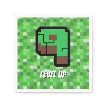 Pixelated Gamer Groen Gebouw Level Up 9